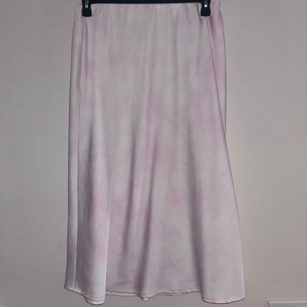 Tie dye pink midi skirt